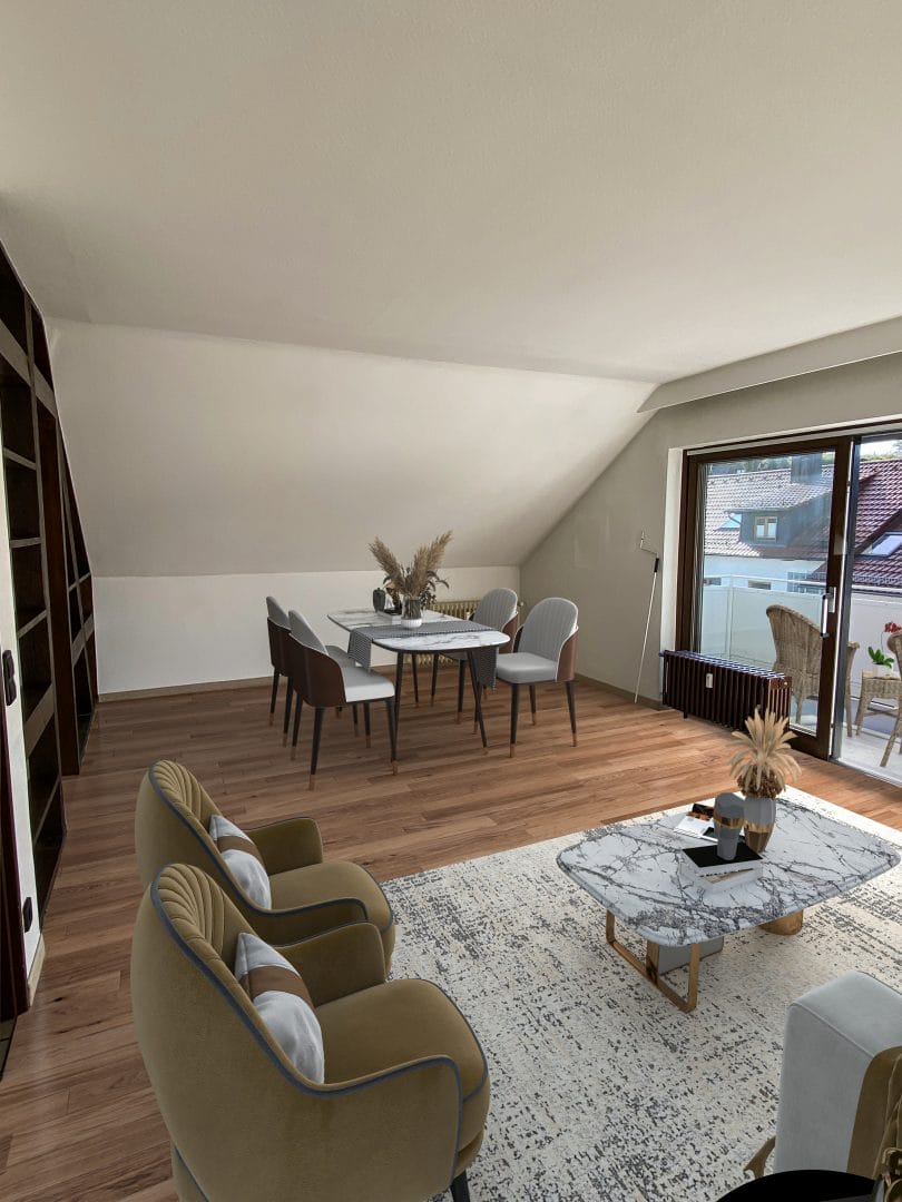 Wohn- und Essbereich Visualisierung