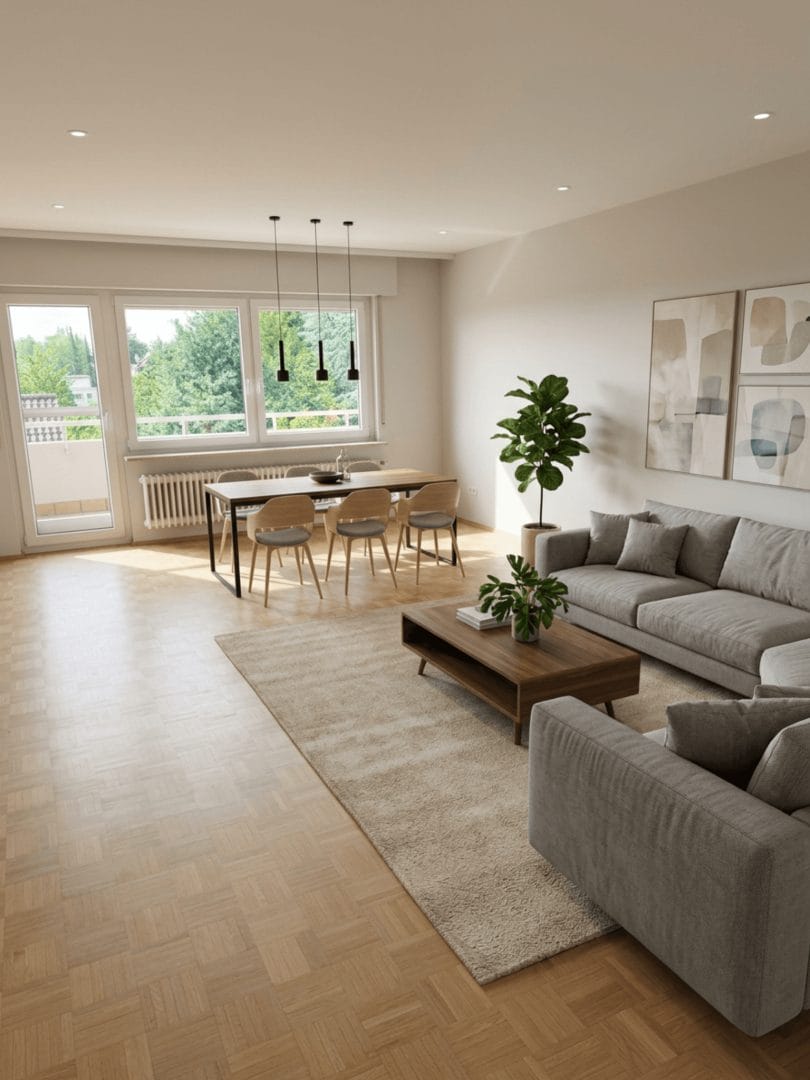 Wohn-Esszimmer Wohnzimmer Visualisierung