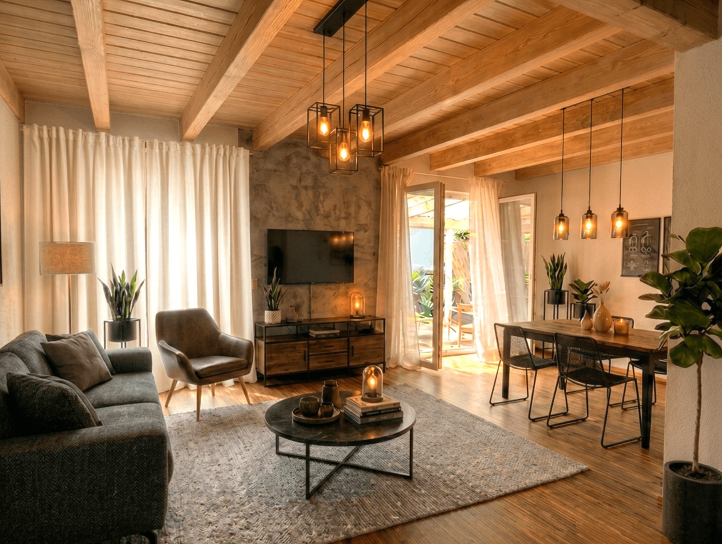 Wohn- und Esszimmer Visualisierung